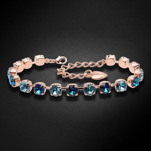 Aproce "Klasika III (Bermuda Blue / Aquamarine)" ar Swarovski™ kristāliem